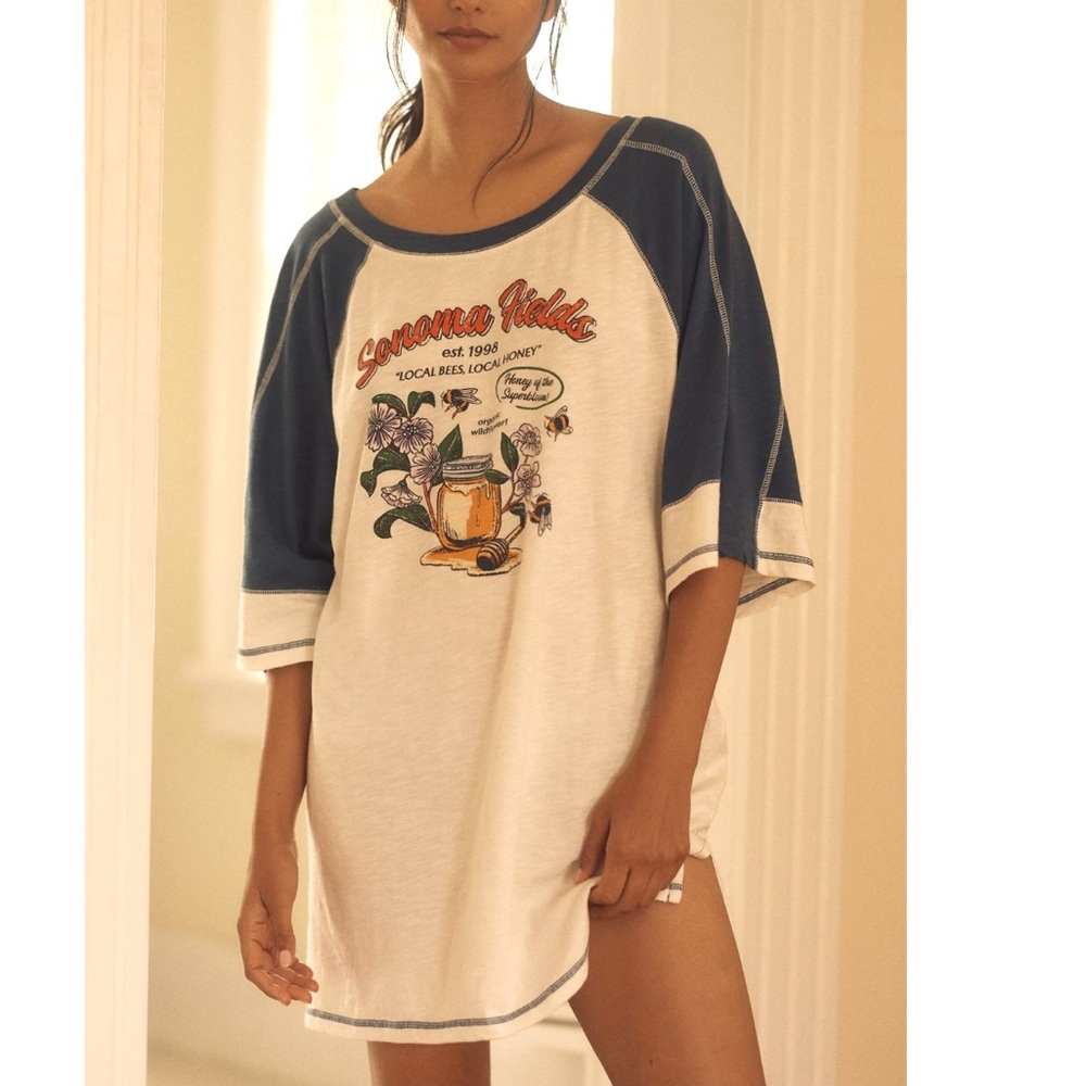 ANTHROPOLOGIE➕NWT Oversized Graphic Sleep T-Shirt